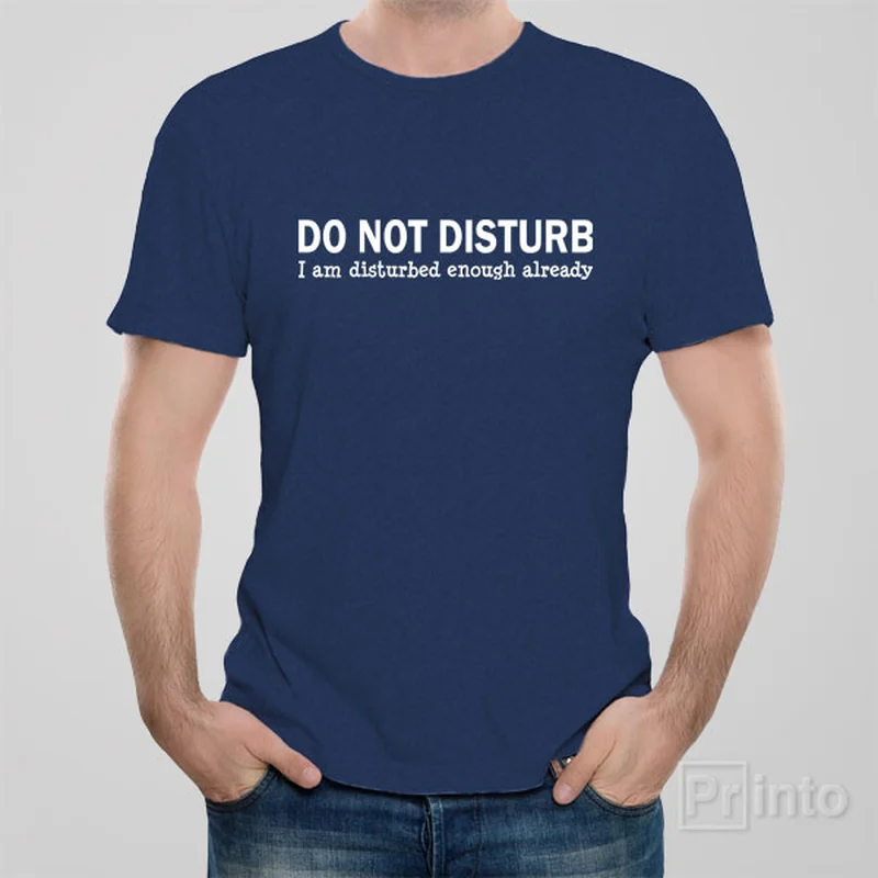 navy crew neck t-shirts basic -Do not disturb - T-shirt