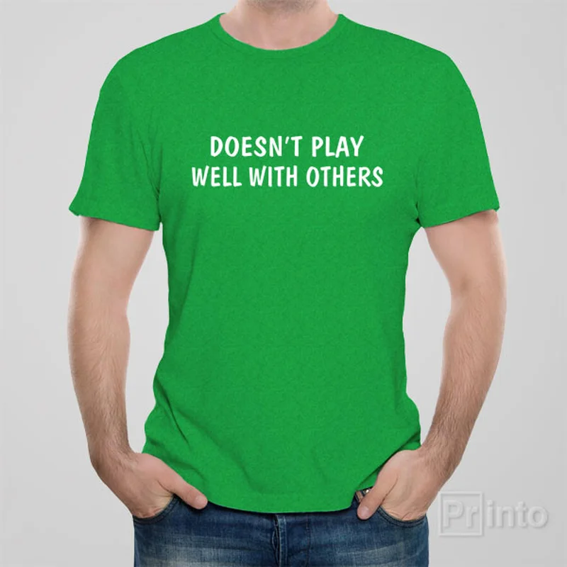 eco-friendly bamboo t-shirts green -Doesn't play well with others - T-shirt