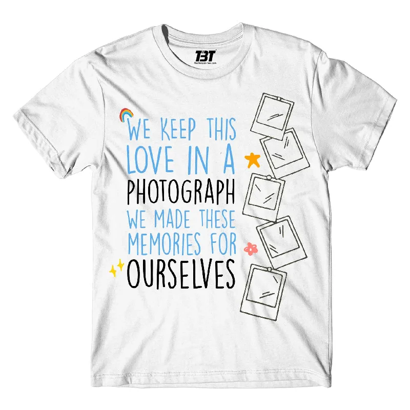 taupe oversized t-shirts relaxed -Ed Sheeran T shirt - Love In A Photograph