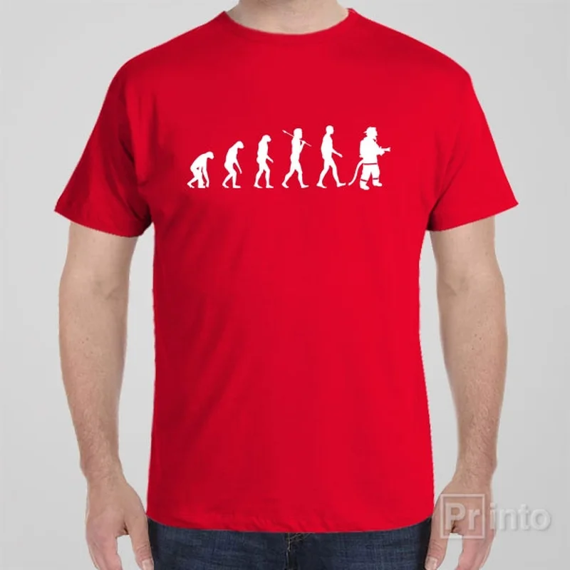 pastel pink t-shirts trendy -Evolution of firefighter - T-shirt