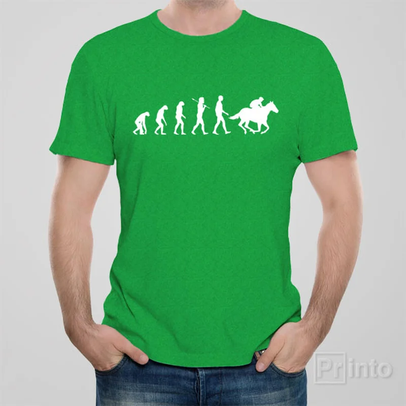 bold purple t-shirts rich -Evolution of Horse riding - T-shirt