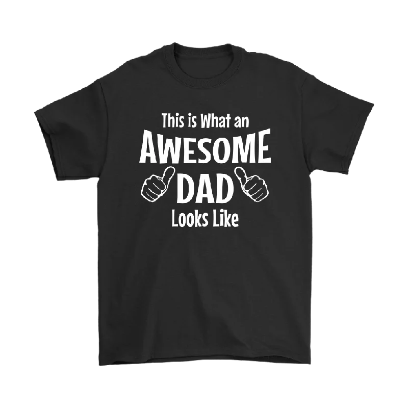 charcoal slim fit t-shirts sleek -Father's Day Gift This is what an Awesome Dad Looks Like Mens T-Shirt