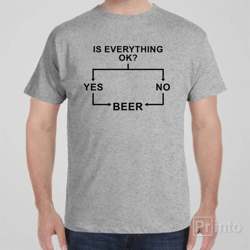 aqua v-neck t-shirts vibrant -Flowchart (Beer) - T-shirt