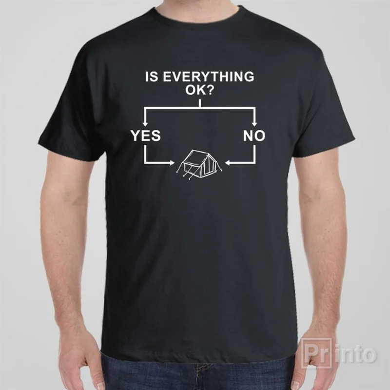 heather navy t-shirts for men -Flowchart (Camping) - T-shirt