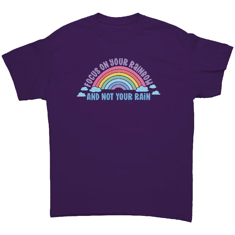 quirky food t-shirts cute -Focus on Your Rainbow and not Your Rain Unisex T-Shirt