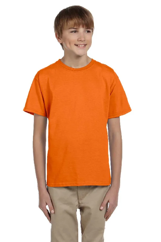 charcoal graphic t-shirts edgy -Fruit Of The Loom Youth HD Jersey Short Sleeve Crewneck T-Shirt - Tennessee Orange