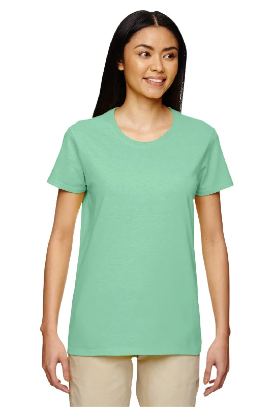 striped coral t-shirts casual -Gildan Womens Short Sleeve Crewneck T-Shirt - Mint Green - Closeout