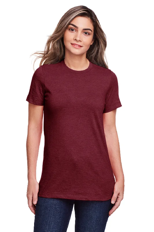 eco-friendly linen t-shirts green -Gildan Womens Softstyle CVC Short Sleeve Crewneck T-Shirt - Maroon Mist