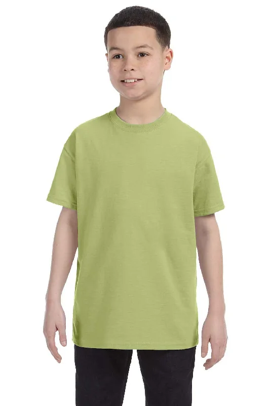 maroon oversized t-shirts comfy -Gildan Youth Short Sleeve Crewneck T-Shirt - Kiwi Green