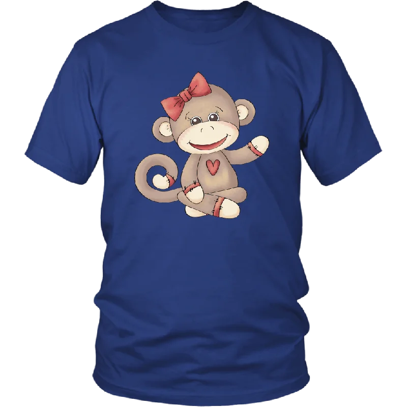 heather navy t-shirts comfy -GIRL SOCK MONKEY Unisex T-Shirt