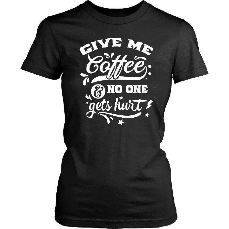 retro logo t-shirts nostalgic -Give me Coffee and No One Gets Hurt Women's T-Shirt