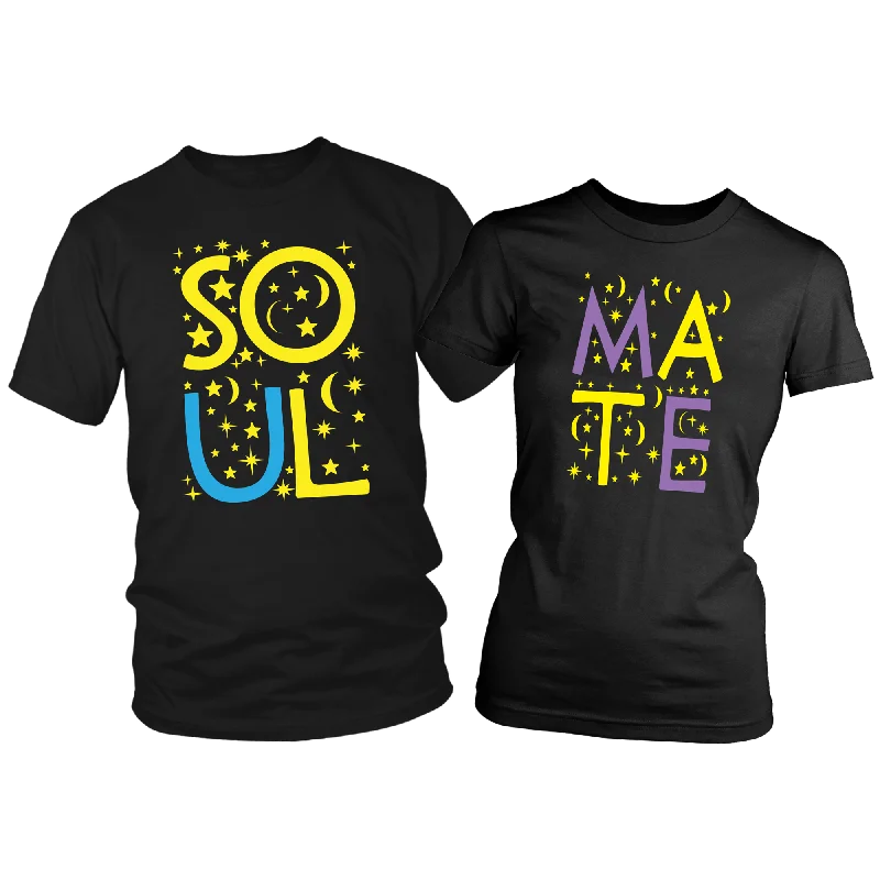 custom quote t-shirts personal -His and Hers Matching COUPLES SOUL MATE T-Shirts