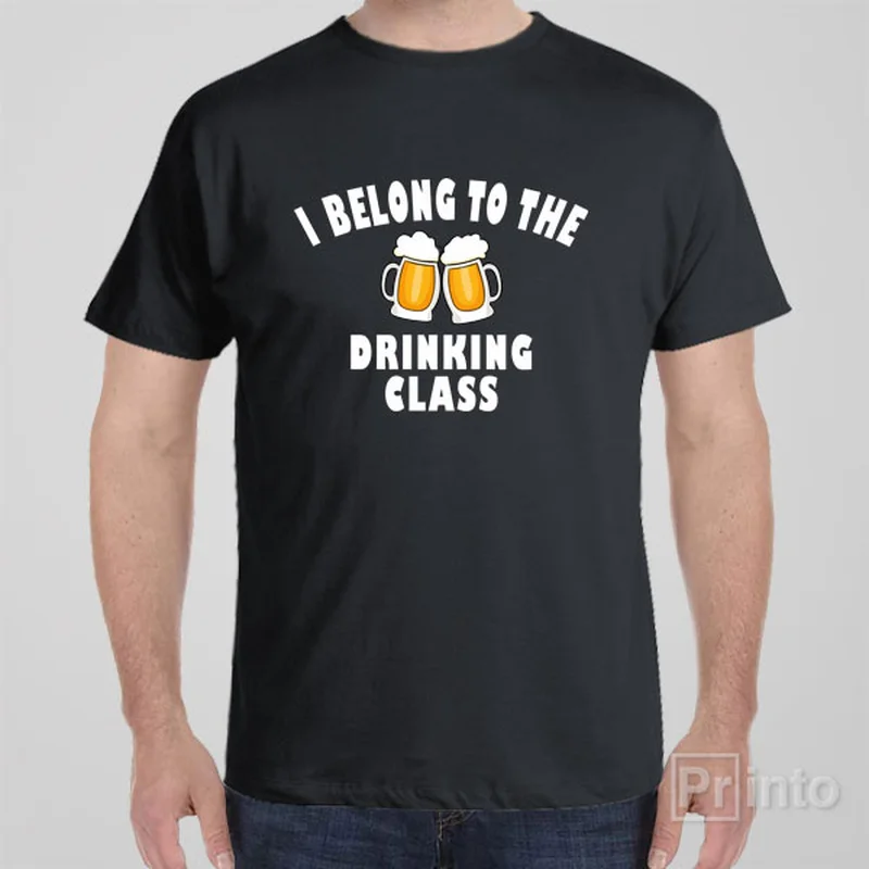 burnt orange t-shirts for women -I belong to the drinking class - T-shirt