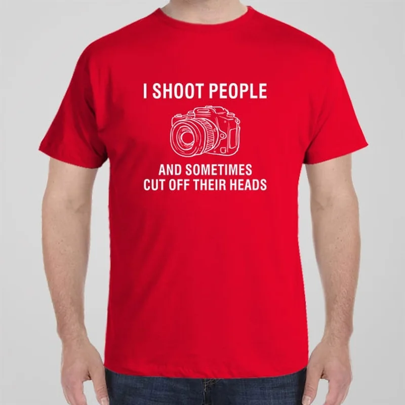 heather navy t-shirts casual -I shoot people - Photographer T-shirt