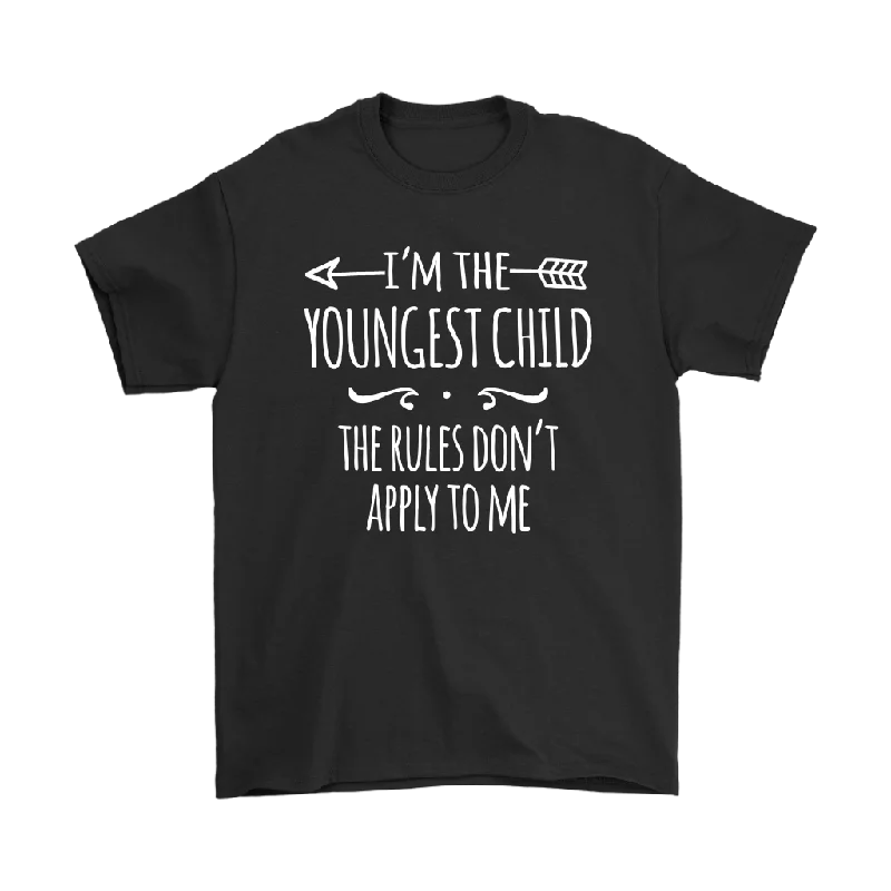 soft lavender t-shirts stylish -I'm the Youngest Child Men's T-Shirt, The Rules Don't Apply to Me