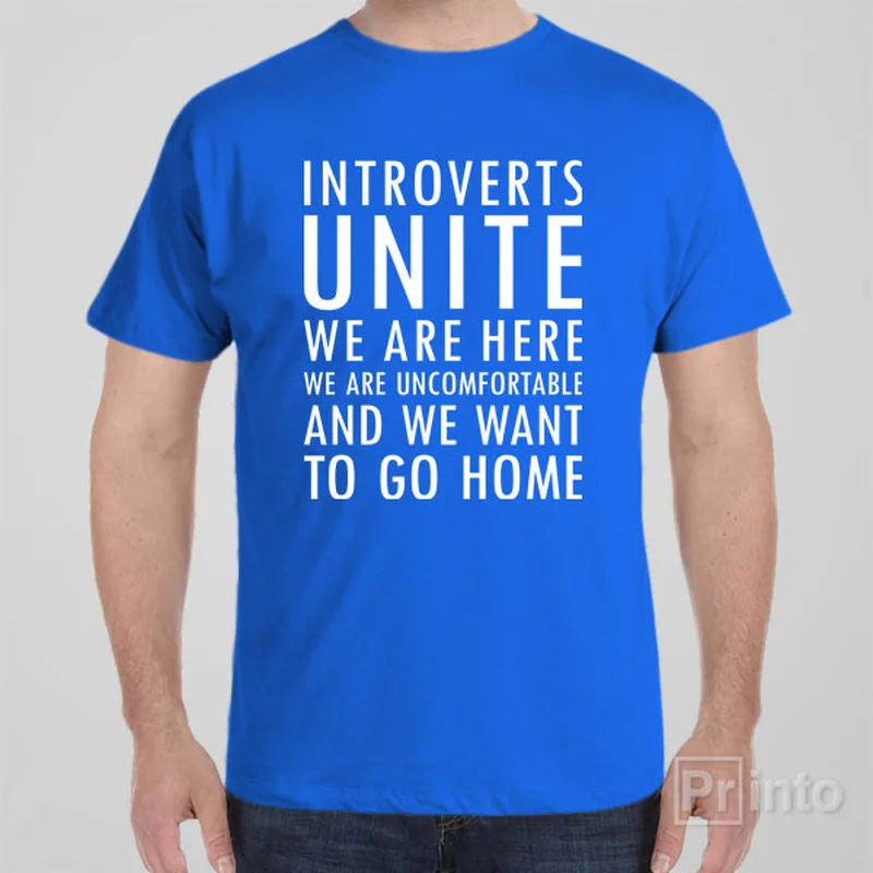 distressed punk t-shirts edgy -Introverts unite! - T-shirt