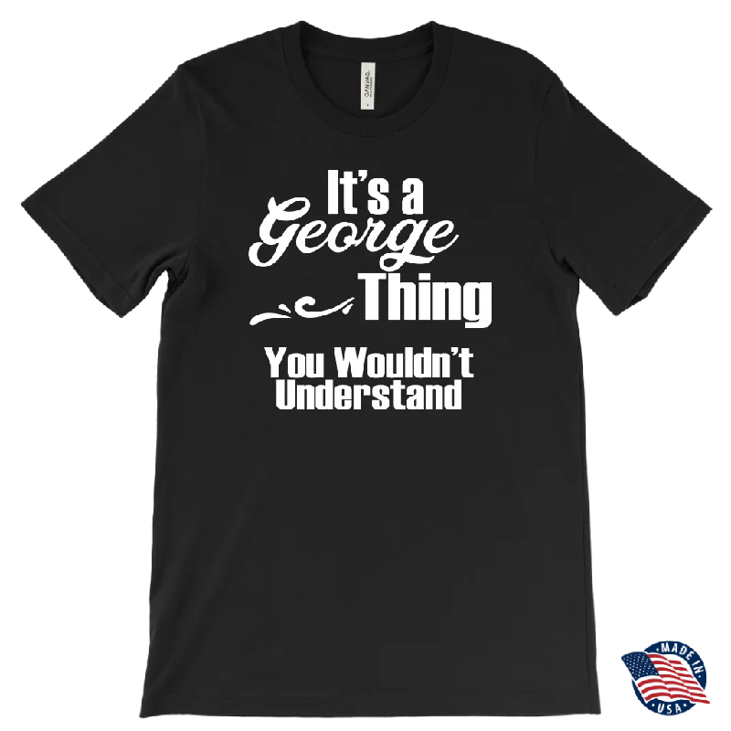 distressed punk t-shirts edgy -It's a GEORGE Thing Men's T-Shirt