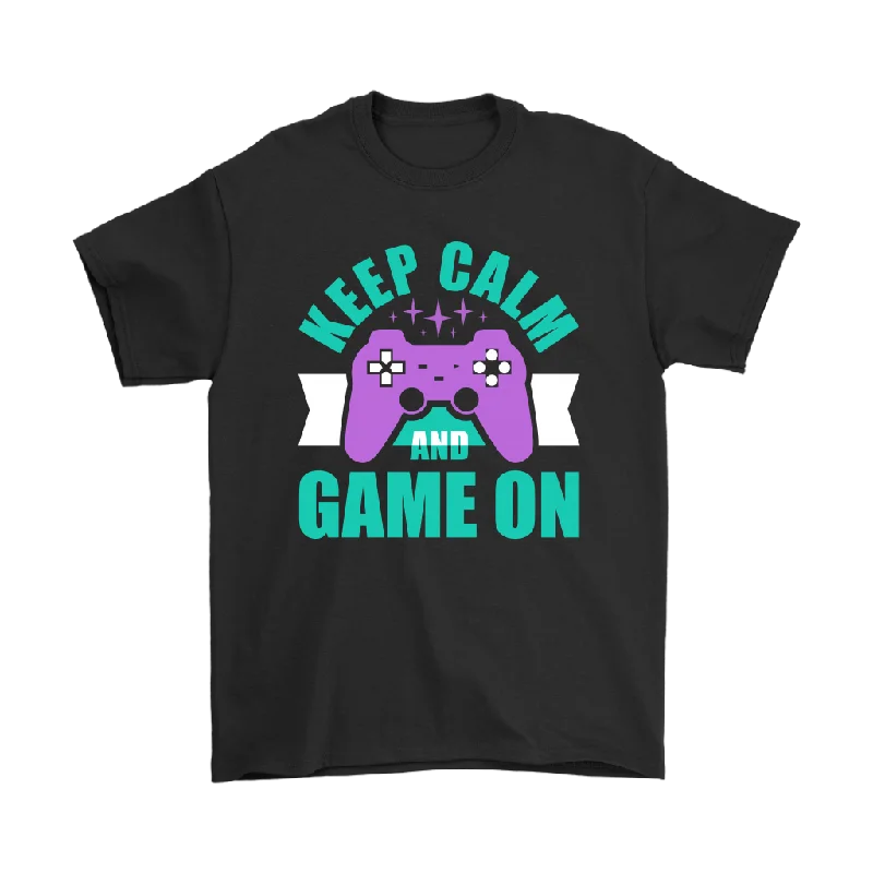 vintage film t-shirts retro -KEEP CALM AND GAME ON Short Sleeve T-Shirt