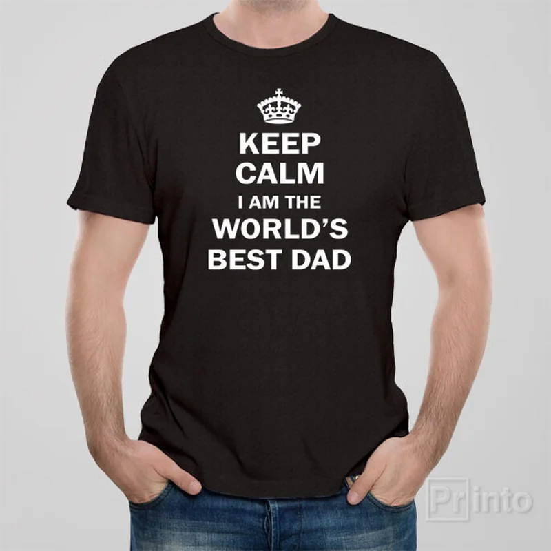 aqua long sleeve t-shirts summer -Keep calm I am the world's best Dad