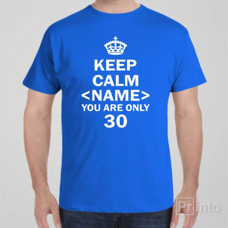 heather grey t-shirts relaxed -Keep calm  you are only 30 - T-shirt