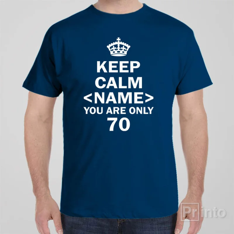 vintage bike t-shirts retro -Keep calm  you are only 70 - T-shirt