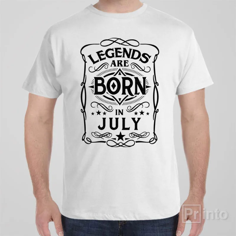 bold purple t-shirts rich -Legends are born in July - T-shirt