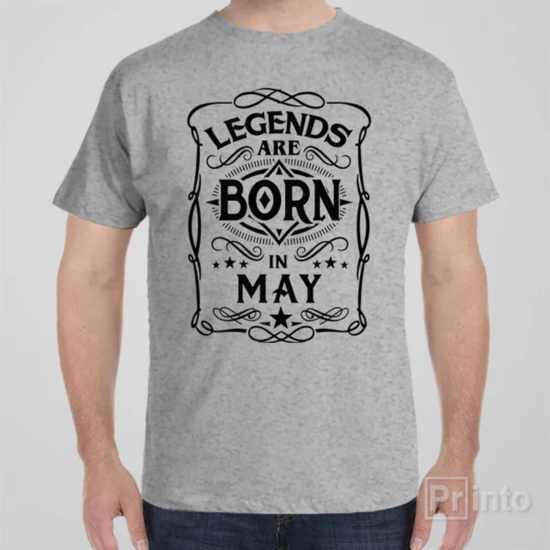 camo polo t-shirts rugged -Legends are born in May - T-shirt