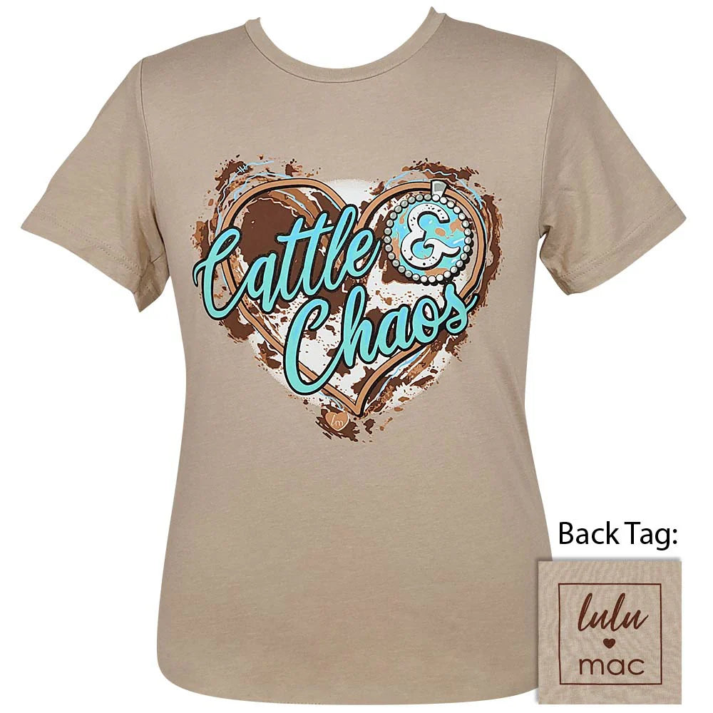 maroon v-neck t-shirts sharp -Lulu Mac Cattle and Chaos T-Shirt