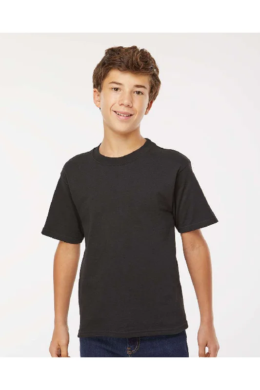 sage polo t-shirts polished -M&O Youth Gold Soft Touch Short Sleeve Crewneck T-Shirt - Black