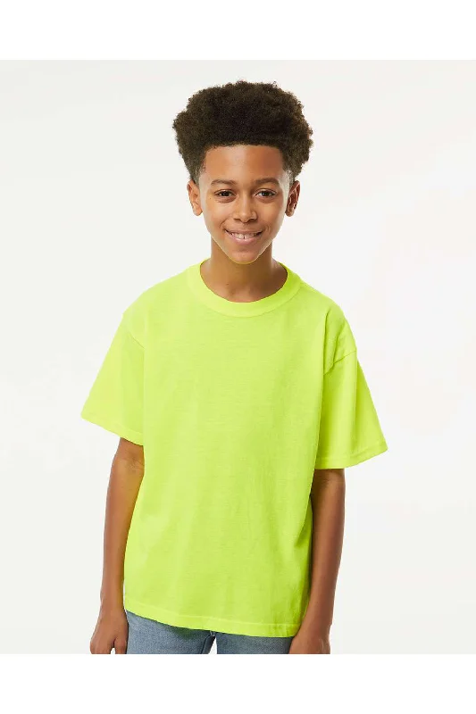 lilac oversized t-shirts relaxed -M&O Youth Gold Soft Touch Short Sleeve Crewneck T-Shirt - Safety Green