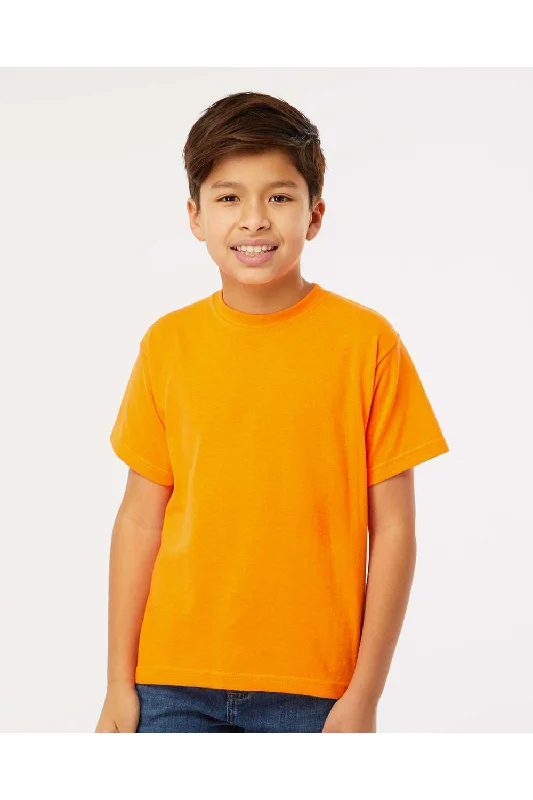 camo crew neck t-shirts rugged -M&O Youth Gold Soft Touch Short Sleeve Crewneck T-Shirt - Safety Orange