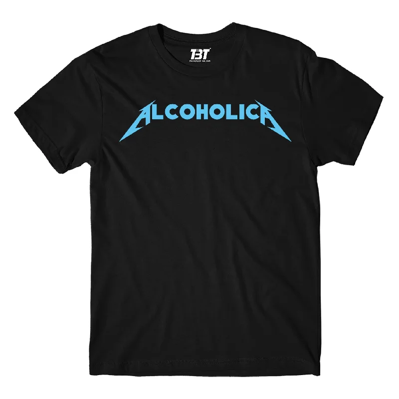 funny coffee t-shirts humor -Metallica T shirt - Alcoholica