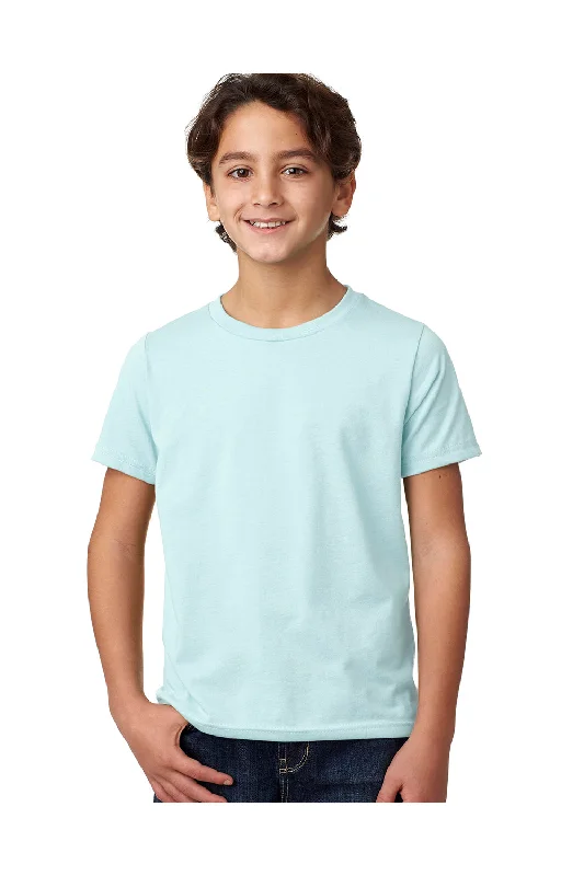 heather grey t-shirts versatile -Next Level Youth CVC Jersey Short Sleeve Crewneck T-Shirt - Ice Blue