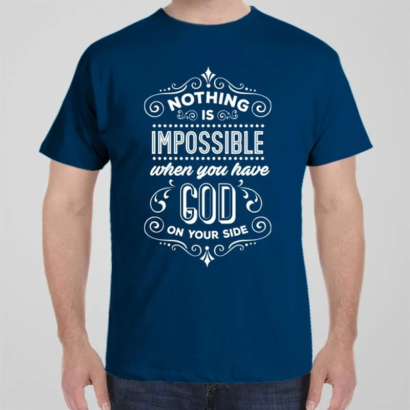 aqua long sleeve t-shirts vibrant -Nothing is impossible T-shirt