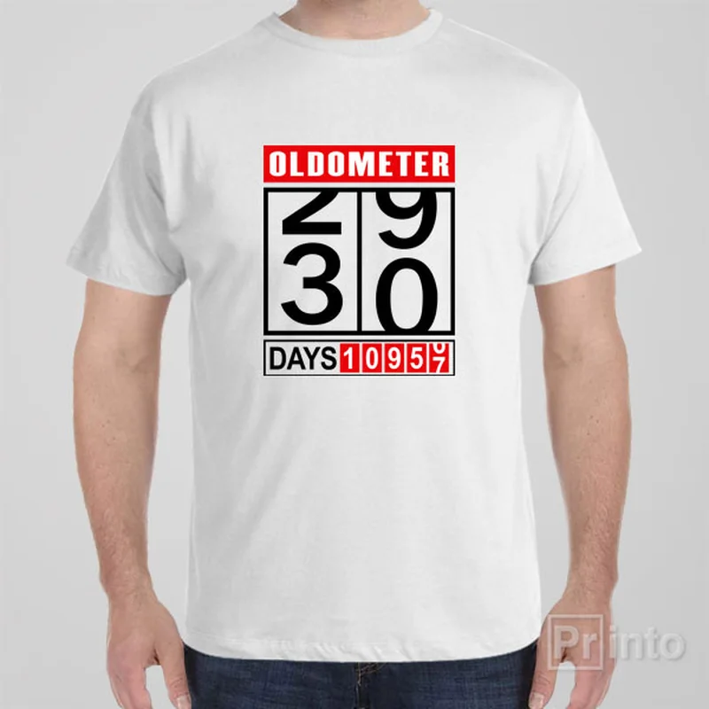 quirky animal t-shirts fun -Oldometer 30th birthday - T-shirt