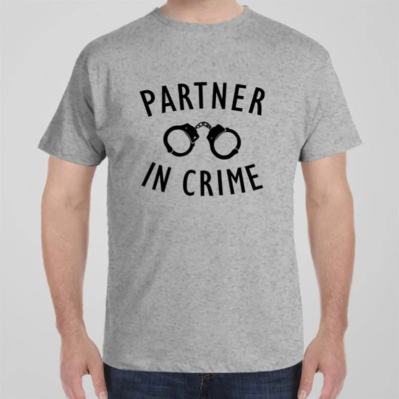 funny pun t-shirts clever -Partner in crime - T-shirt