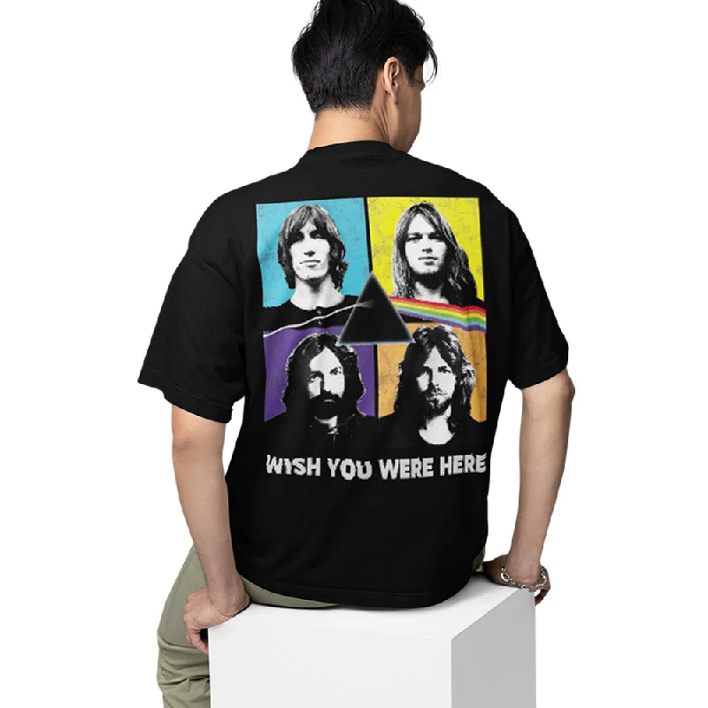 mustard graphic t-shirts trendy -Pink Floyd Oversized T shirt - Wish They Were Here