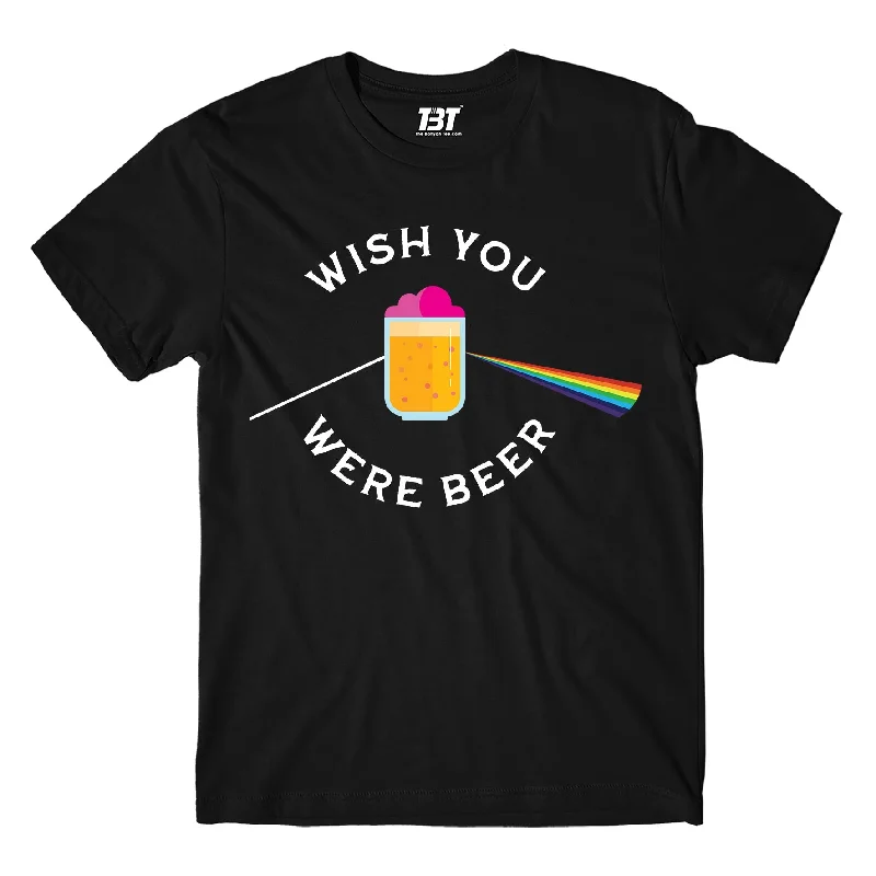 soft beige t-shirts stylish -Pink Floyd T shirt - Wish You Were Beer