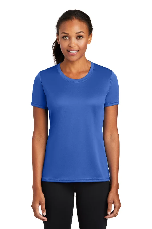 indigo oversized t-shirts loose -Port & Company Womens Dry Zone Performance Moisture Wicking Short Sleeve Crewneck T-Shirt - Royal Blue