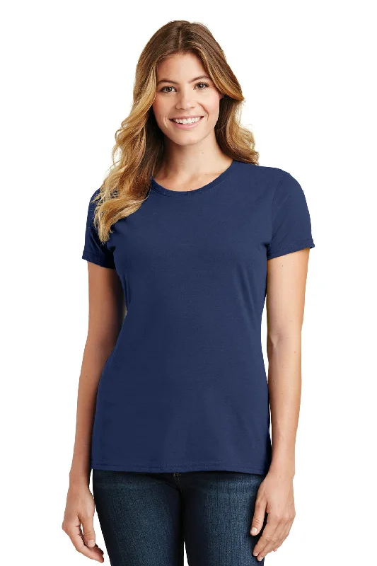 heather navy t-shirts casual -Port & Company Womens Fan Favorite Short Sleeve Crewneck T-Shirt - Team Navy Blue