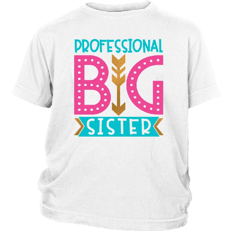 lilac crew neck t-shirts trendy -PROFESSIONAL BIG SISTER Youth / Child T-Shirt