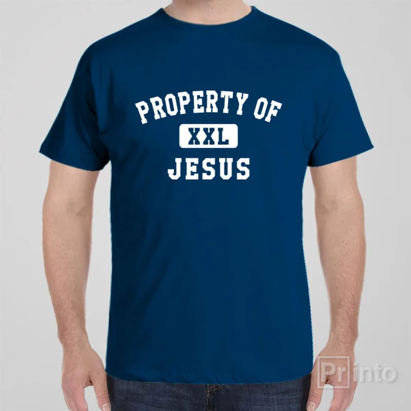 olive oversized t-shirts comfy -Property of Jesus - T-shirt