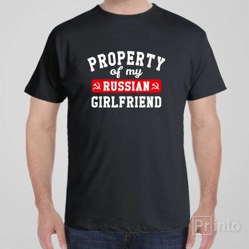 quirky food t-shirts cute -Property of Russian GF - T-shirt