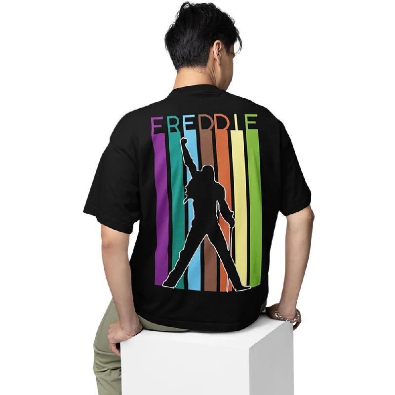 custom team t-shirts for events -Queen Oversized T shirt - Freddie