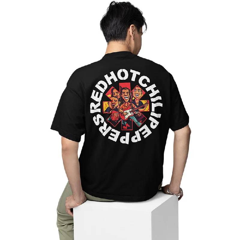 neon orange t-shirts standout -Red Hot Chili Peppers Oversized T shirt - Fan Art