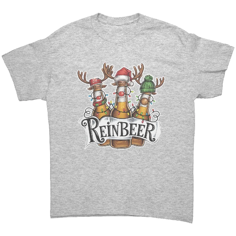 vintage travel t-shirts cool -Reinbeer Reindeer Beer Christmas Unisex T-Shirt