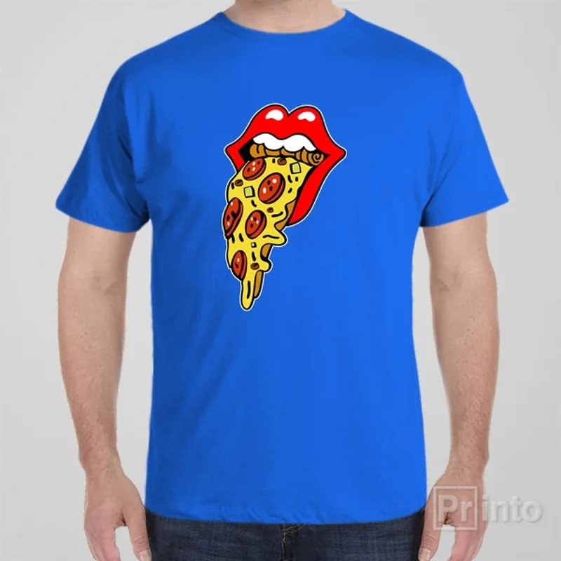 off-white graphic t-shirts clean -Rolling pizza - T-shirt