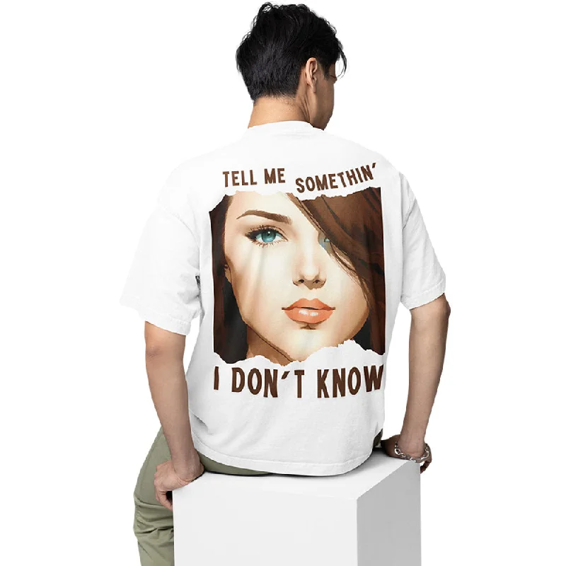 retro music t-shirts rock -Selena Gomez Oversized T shirt - Tell Me Something I Don't Know