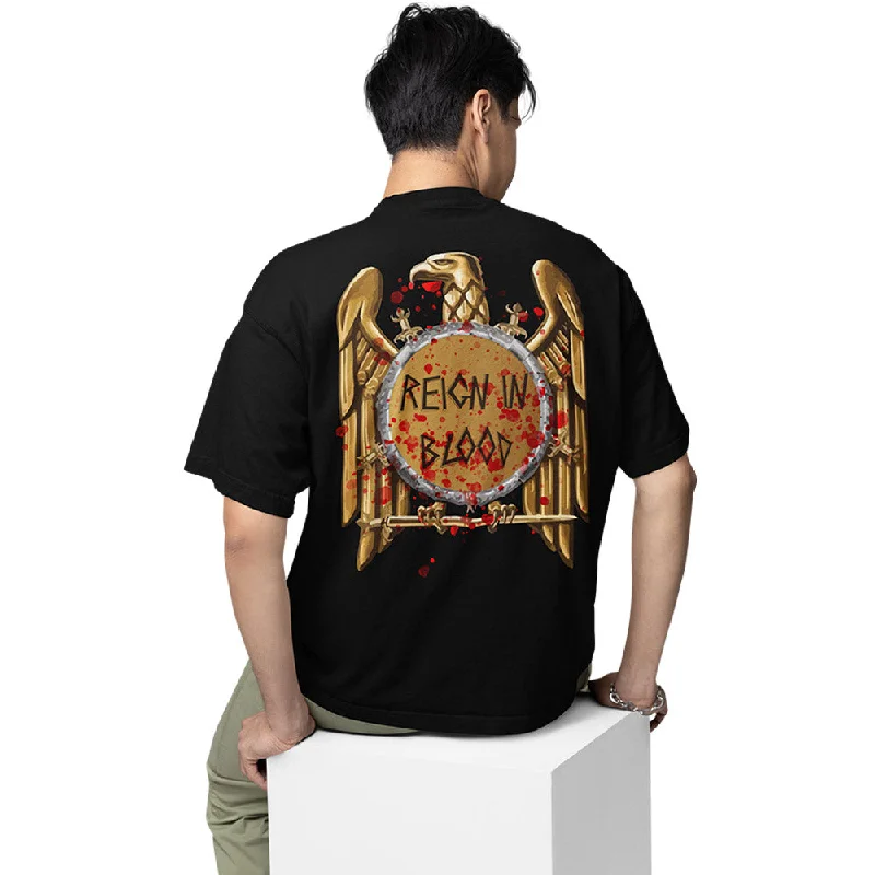 taupe long sleeve t-shirts sleek -Slayer Oversized T shirt - Reign In Blood