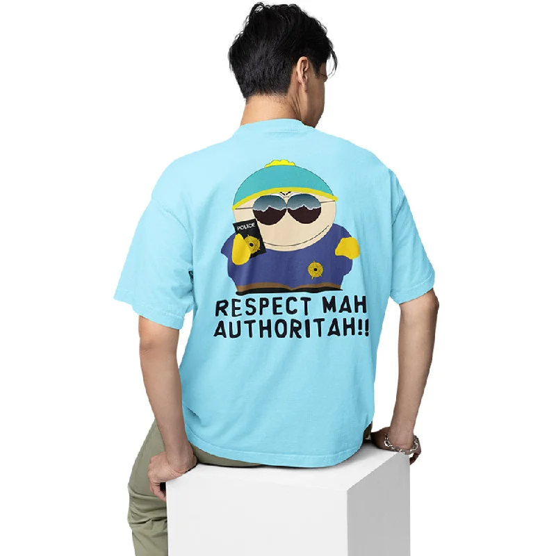 soft lavender t-shirts stylish -South Park Oversized T shirt - Respect Mah Authoritah